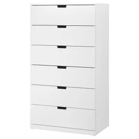 IKEA NORDLI НОРДЛИ, комод с 6 ящиками, белый, 80x145 см 892.394.99 фото