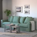 IKEA GRÖNLID ГРЕНЛІД, 3-місний диван-ліжко, ЛЬЙУНГЕН світло-зелений 095.365.92 фото thumb №2