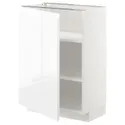 IKEA METOD МЕТОД, напольный шкаф с полками, белый / Воксторп глянцевый / белый, 60x37 см 194.673.19 фото thumb №1