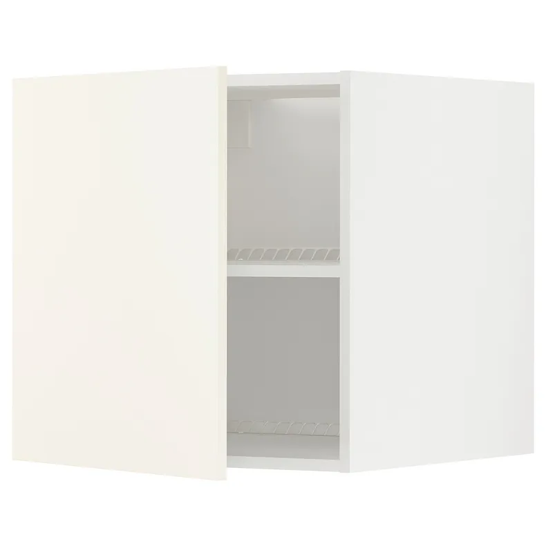 IKEA METOD МЕТОД, верхня шафа для холодильн / мороз кам, білий / ВАЛЛЬСТЕНА білий, 60x60 см 995.072.98 фото №1