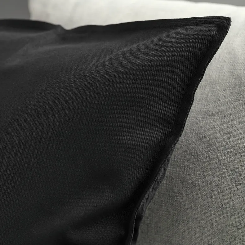 IKEA GURLI ГУРЛІ, чохол на подушку, чорний, 50x50 см 802.811.38 фото №3
