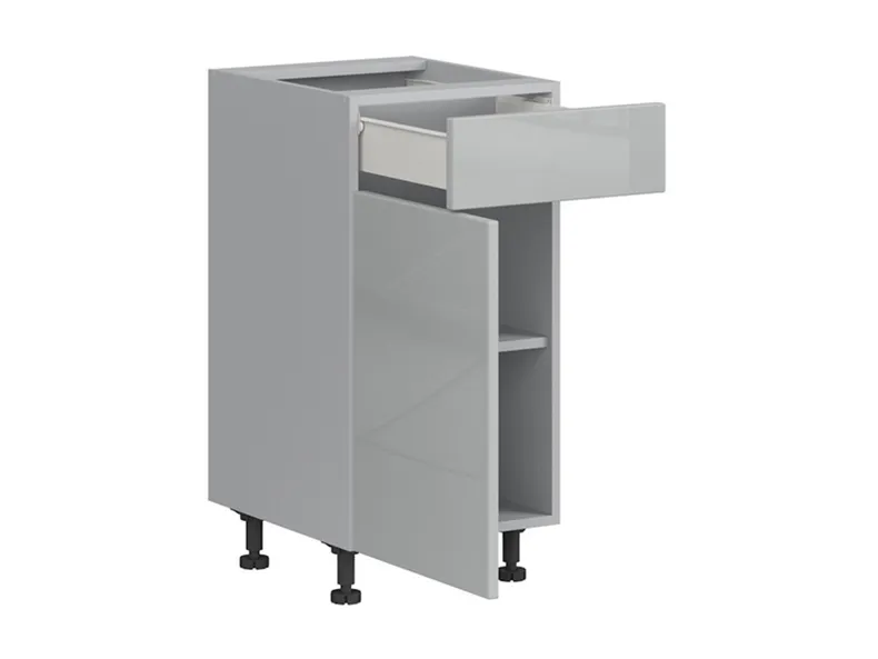 BRW Базовый шкаф Top Line для кухни 40 см левый с выдвижным ящиком серый глянец, серый гранола/серый глянец TV_D1S_40/82_L/SMB-SZG/SP фото №3