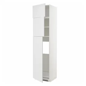 IKEA METOD МЕТОД, висока шафа для холодиль, 3 дверцят, білий / стенсундський білий, 60x60x240 см 294.610.72 фото