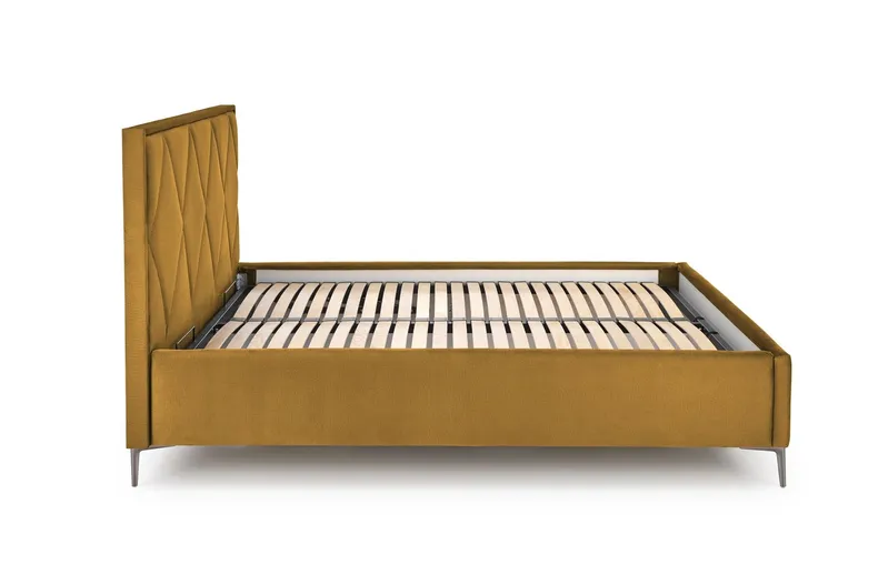 Узголів'я ліжка HALMAR MODULO W4 160 см гірчичного кольору. Моноліт 48 фото №6
