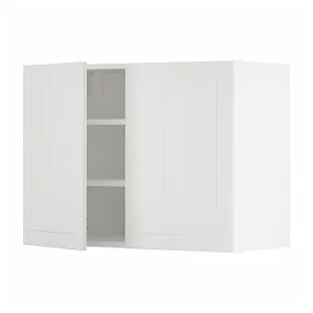 IKEA METOD МЕТОД, навісна шафа з полицями / 2 дверцят, білий / стенсундський білий, 80x60 см 894.696.64 фото