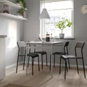 IKEA GRÅSALA ГРОСАЛА / ADDE АДДЕ, стол и 4 стула, серый серый / черный, 110 см 394.972.59 фото thumb №2