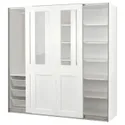 IKEA PAX ПАКС / GRIMO ГРИМО, гардероб с раздвижными дверьми, белый / прозрачное стекло белый, 200x66x201 см 495.022.22 фото thumb №1