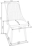 Кухонний стілець HALMAR K285 темно-сірий фото thumb №8