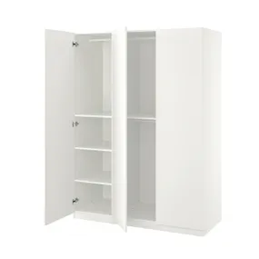 IKEA PAX ПАКС / FORSAND ФОРСАНД, гардероб, комбінація, білий / білий, 150x60x201 см 395.006.95 фото