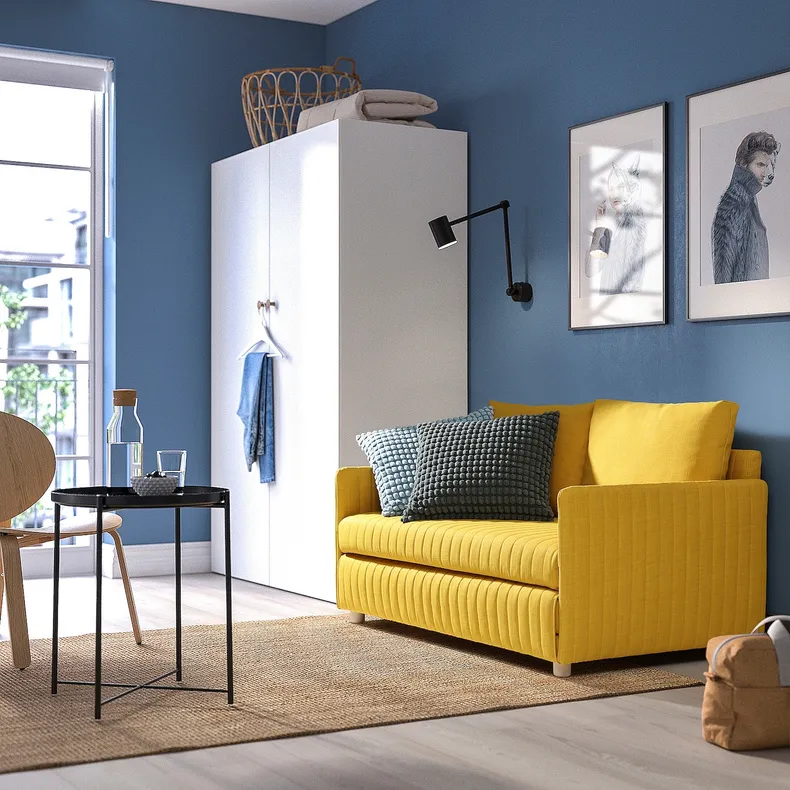 IKEA FRIDHULT ФРИХУЛЬТ, диван-кровать, Скифтебо желтый, 119 см 005.754.46 фото №3
