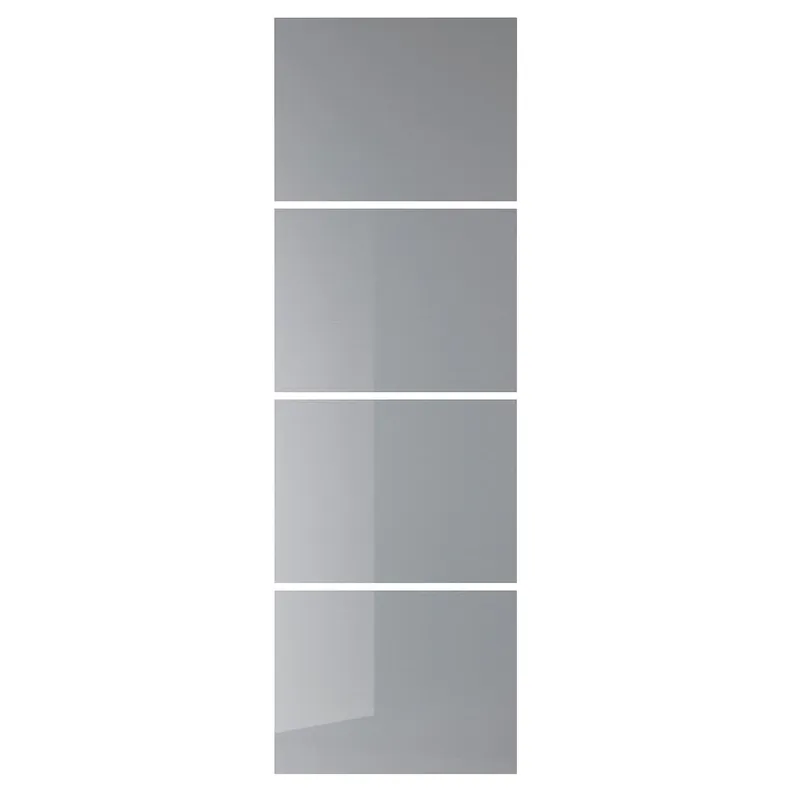 IKEA BJÖRNÖYA БЙЕРНЕЙА, 4 панелі для рами розсувних дверцят, ефект сірого відтінку, 75x236 см 604.807.56 фото №1