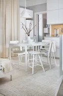 IKEA MELLTORP МЕЛЬТОРП / TEODORES ТЕОДОРЕС, стіл+4 стільці, білий, 125 см 292.212.56 фото thumb №3