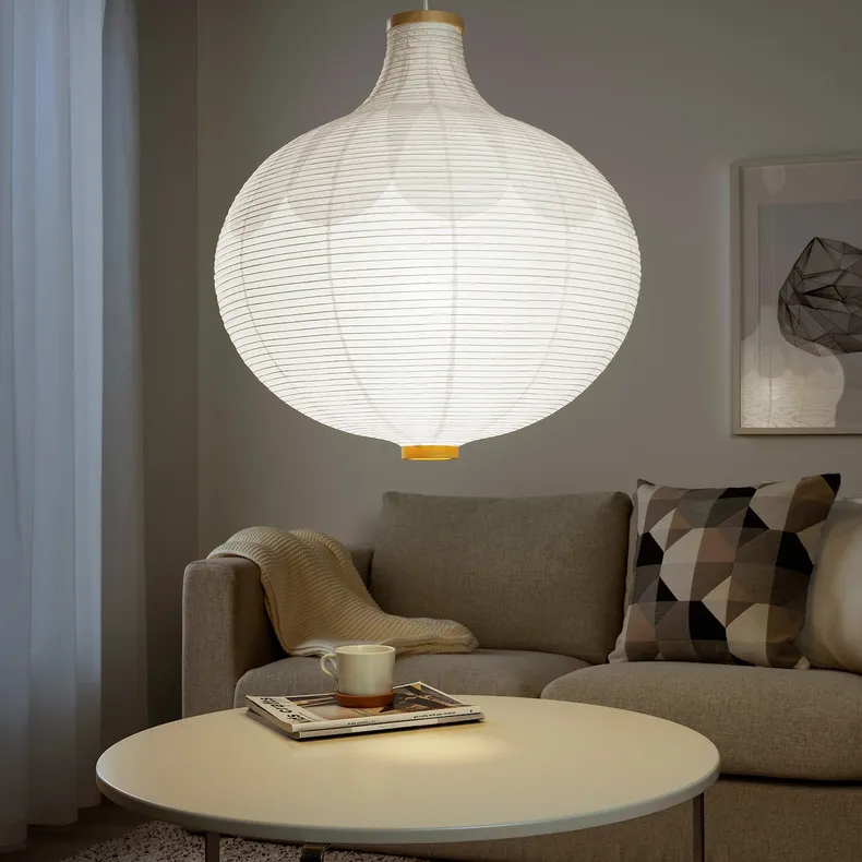 IKEA RISBYN РИСБЮН, абажур для подвесн светильника, луковицеобразный / белый, 57 см 104.040.91 фото №3