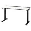 IKEA MITTZON МІТТЗОН, письмовий стіл, білий/чорний, 140x60 см 995.279.46 фото thumb №1