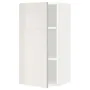 IKEA METOD МЕТОД, шафа навісна із полицями, білий / Ringhult світло-сірий, 40x80 см 594.584.12 фото