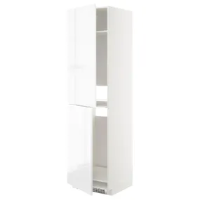 IKEA METOD МЕТОД, высок шкаф д холодильн / мороз, белый / Воксторп глянцевый / белый, 60x60x220 см 392.540.34 фото