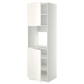 IKEA METOD МЕТОД, висока шафа для дух, 2 дверцят / пол, білий / ВЕДДІНГЕ білий, 60x60x200 см 194.669.23 фото