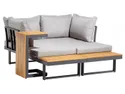 BRW Комплект садових меблів BRW DAKOTA: стіл + 2 дивани з подушками (сірий) 090791 фото thumb №1