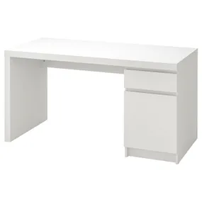 IKEA MALM МАЛЬМ, письмовий стіл, білий, 140x65 см 602.141.59 фото