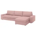 IKEA KIVIK КІВІК, 4-місний диван із кушеткою, Гарматний світло-рожевий 394.848.22 фото thumb №1