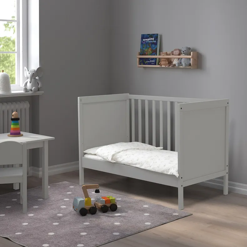 IKEA SUNDVIK СУНДВІК, ліжко для немовлят, сірий, 60x120 см 504.940.75 фото №4