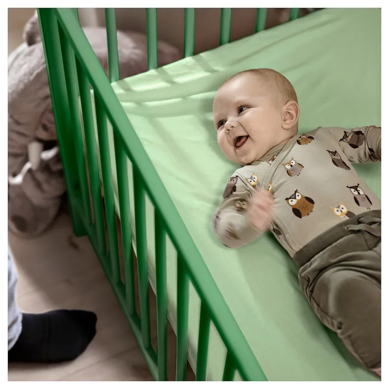 IKEA GULLIVER ГУЛЛІВЕР, ліжко для немовлят, зелений, 60x120 см 205.895.03 фото №2