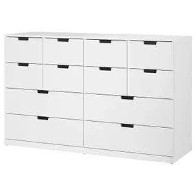 IKEA NORDLI НОРДЛІ, комод, 12 шухляд, білий, 160x99 см 592.394.91 фото