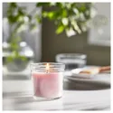 IKEA LUGNARE ЛУГНАРЕ, ароматизована свічка у склянці, жасмин / рожевий, 20 Години 005.021.05 фото thumb №3