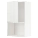 IKEA METOD МЕТОД, навесной шкаф для СВЧ-печи, белый / Воксторп глянцевый / белый, 60x100 см 594.582.14 фото thumb №1