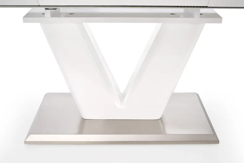 Кухонний стіл HALMAR MISTRAL 160-220x90 см, глянцевий білий фото №3