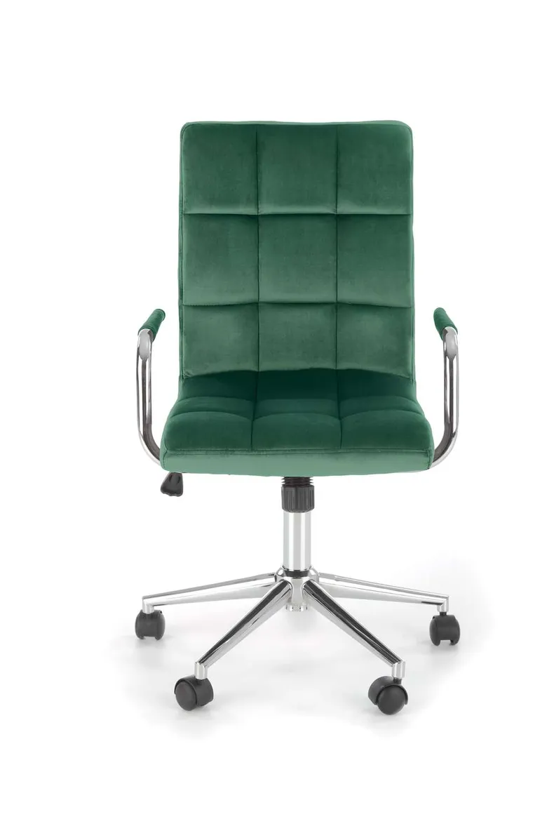 Крісло комп'ютерне офісне обертове HALMAR GONZO 4, темно-зелений оксамит фото №6