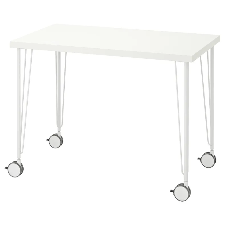 IKEA LINNMON ЛІННМОН / KRILLE КРІЛЛЕ, письмовий стіл, білий, 100x60 см 094.162.12 фото №1