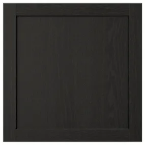 IKEA LERHYTTAN ЛЕРХЮТТАН, дверцята, чорна морилка, 60x60 см 603.560.64 фото