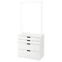 IKEA NORDLI НОРДЛИ, комод с 4 ящиками, белый, 80x192 см 893.368.72 фото thumb №1