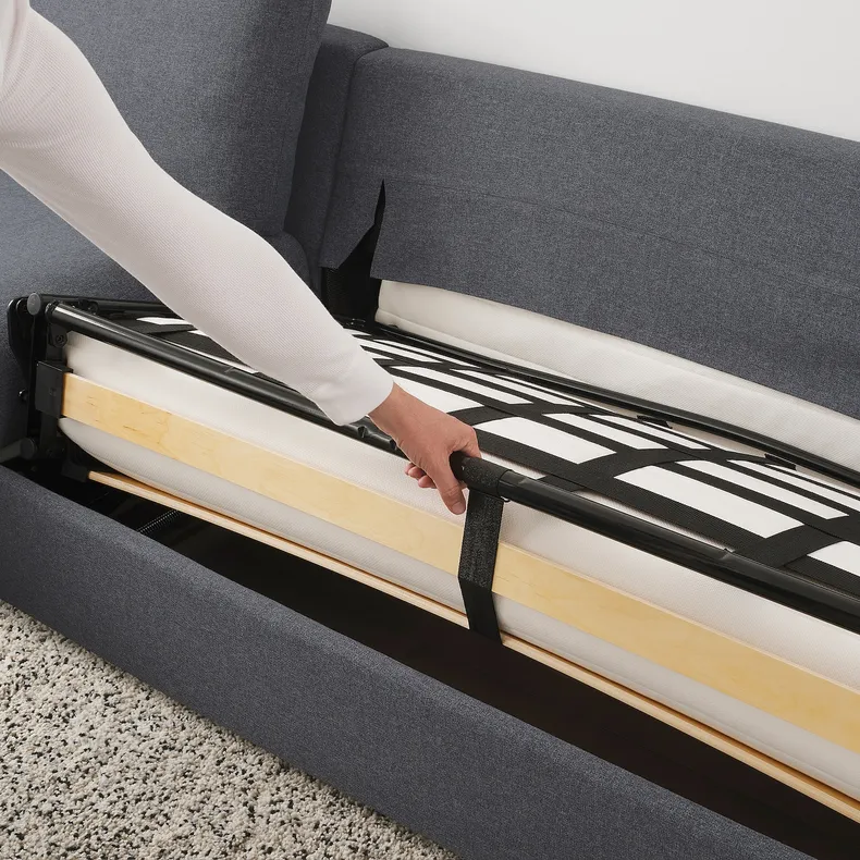 IKEA VIMLE ВІМЛЕ, 3-місний диван із кушеткою, з широкими підлокітниками Gunnared / середньо-сірий 695.452.87 фото №7