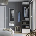 IKEA VISTHUS ВИСТХУС, гардероб, серый / белый, 63x59x216 см 704.934.47 фото thumb №3