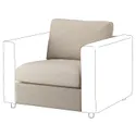 IKEA VIMLE ВИМЛЕ, 1-местная секция, Бежевый с холмом 194.343.19 фото thumb №1