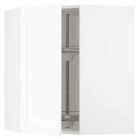 IKEA METOD МЕТОД, кутова навісна шафа, обертова, білий Енкопінг / білий імітація дерева, 68x80 см 394.736.06 фото