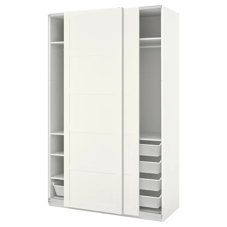 IKEA PAX ПАКС / BERGSBO БЕРГСБУ, гардероб, комбінація, білий / білий, 150x66x236 см 394.357.42 фото №1