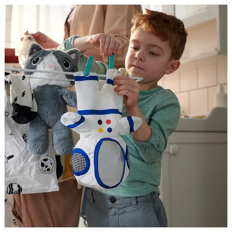 IKEA AFTONSPARV АФТОНСПАРВ, м’яка іграшка в костюмі космонавта, кіт, 28 см 605.515.36 фото №7