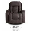 Масажне крісло MEBEL ELITE BOX, екошкіра: темно-коричневий фото thumb №12