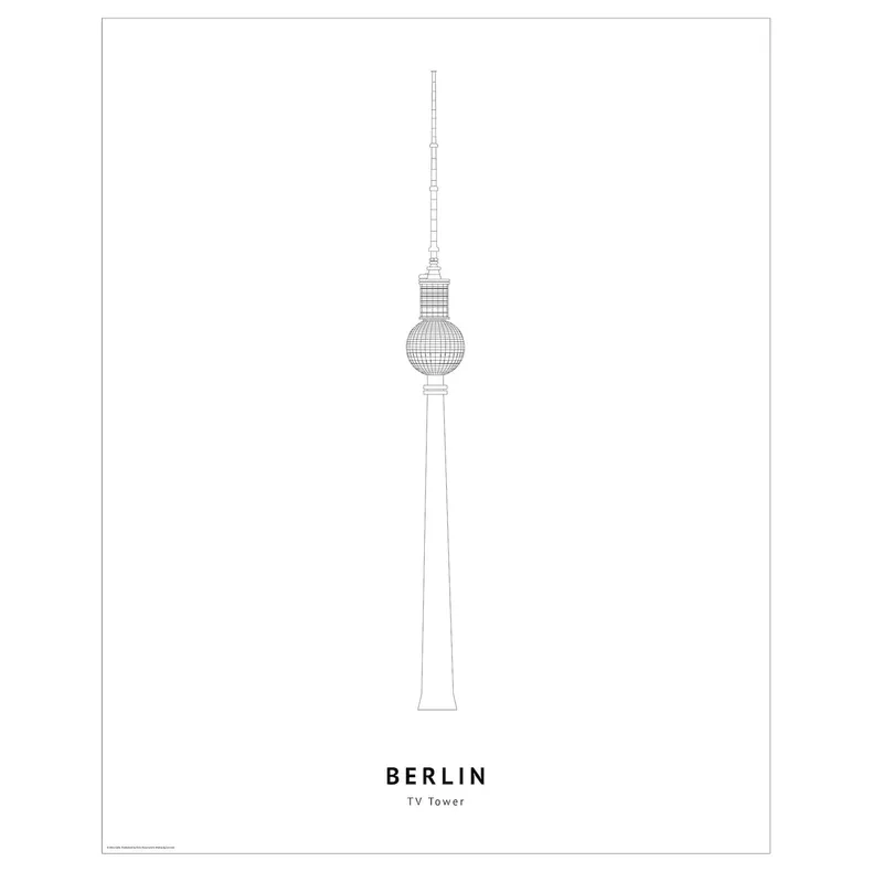 IKEA BILD БІЛЬД, постер, Телевежа, Берлін, 40x50 см 605.866.30 фото №1