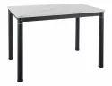 Стол обеденный SIGNAL Damar, 110 см, белый, эффект мрамора фото thumb №1
