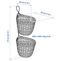 IKEA TOLKNING ТОЛКНИНГ, подвесная корзина, 2 шт., Бамбук ручной работы 505.126.49 фото thumb №4