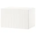 IKEA BESTÅ БЕСТО, секція полиць із дверцятами, білий / Суттервікен білий, 60x42x38 см 494.250.02 фото thumb №1