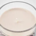 IKEA GLANSLIND ГЛАНСЛІНД, ароматизована свічка у склянці, димчаста ваніль / світло-бежевий, 45 годин. 005.524.21 фото thumb №8