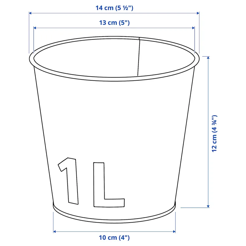 IKEA ÅKERBÄR ОКЕРБЭР, кашпо, внутренняя / наружная / оцинкованная, 12 см 904.976.99 фото №7