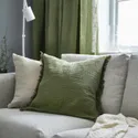 IKEA VALLKRASSING ВАЛЛКРАССИНГ, чехол на подушку, серо-зеленый, 50x50 см 505.709.55 фото thumb №2