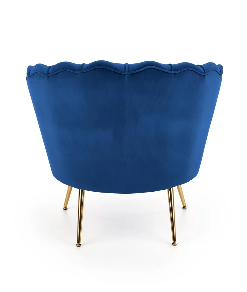 Мягкое кресло HALMAR AMORINITO темно-синий/золотой фото №9