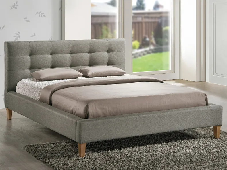 Кровать двуспальная SIGNAL TEXAS, ткань - серый, 160x200 фото №2